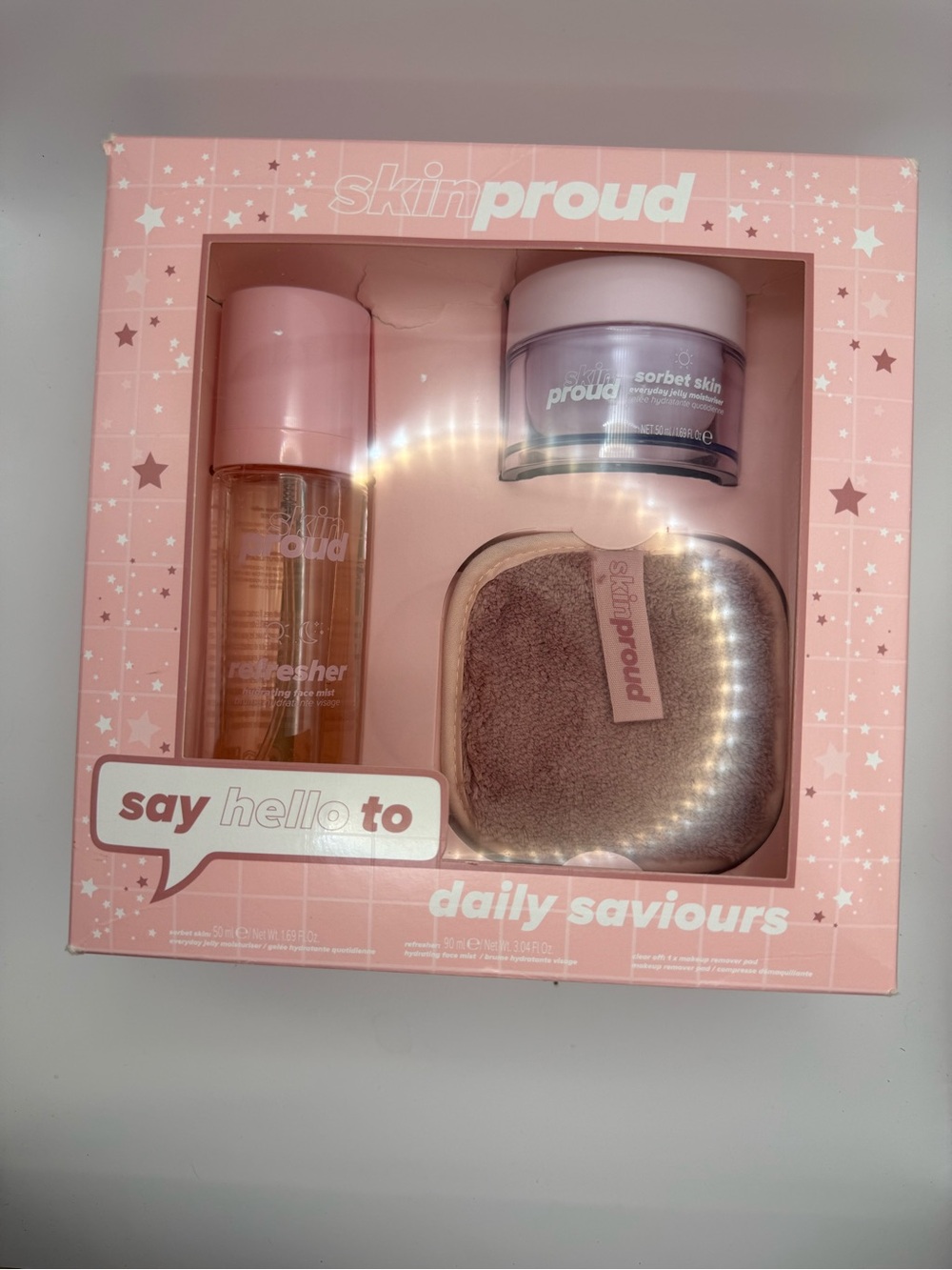 Skin Proud Daily Saviours 3-Piece Skincare Gift Set NEW | Box Damage